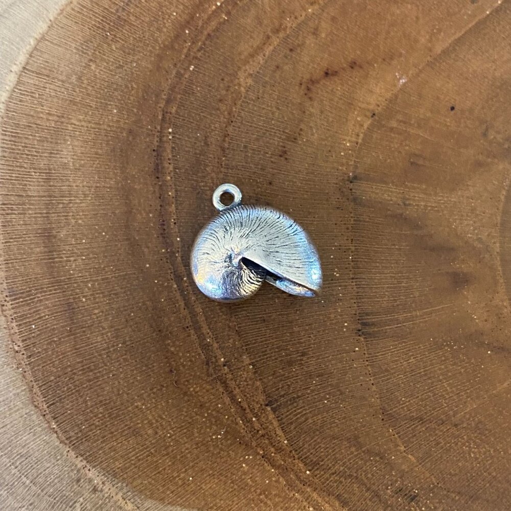 RETIRED James Avery Nautilus Shell Charm, Sterling Silver
